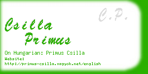 csilla primus business card